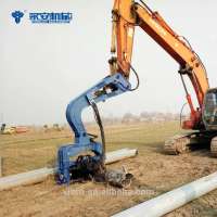 Piling Hammer V400 Hydraulic Vibratory Drivers Excavator attached